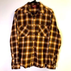 Arizona Jeans Flannel Shirt size L Browns